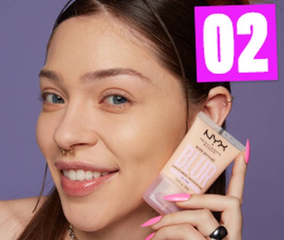 step 2: nyx bare with me blur tint foundation