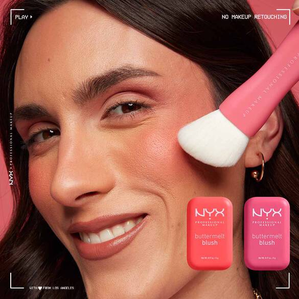Application of NYX Buttermelt blush in Getting Butta and U Know Butta for extra flush