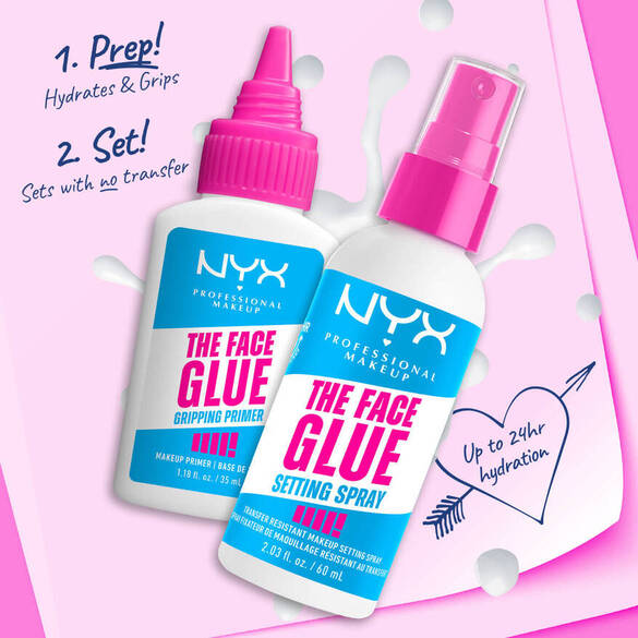 NYX face glue setting spray to lock makeup