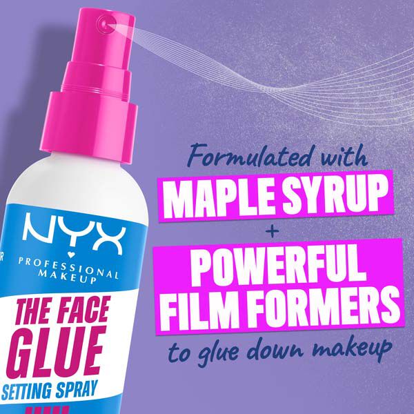 NYX Face Glue Primer formulated with maple syrup for extra grip and polyglutamic acid for hydration