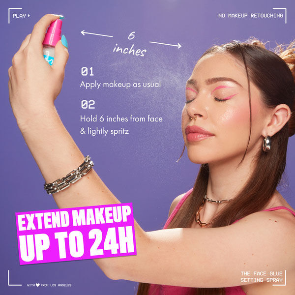 Best way to use the NYX Face Glue Setting Spray for a natural finish