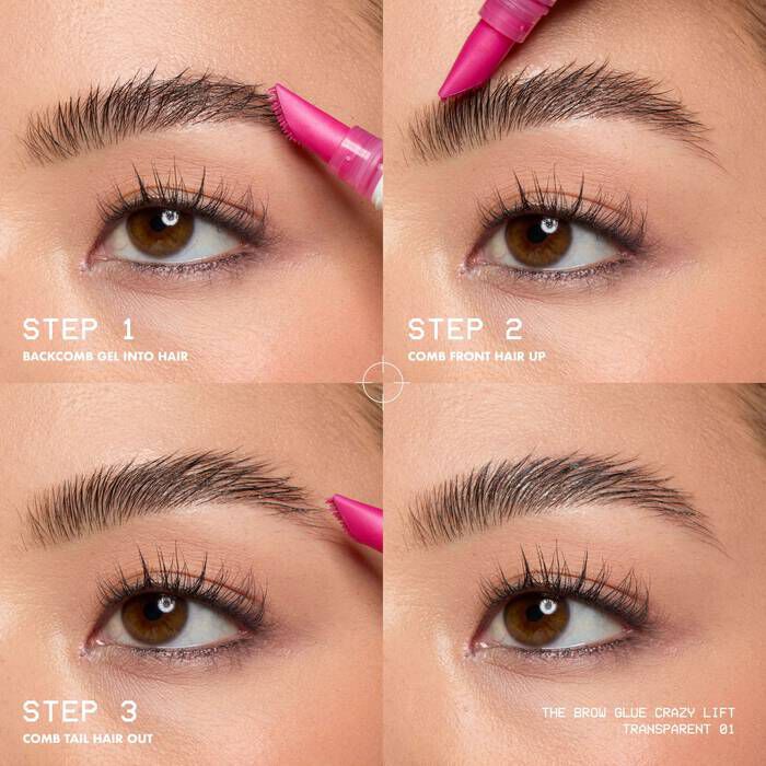 The Brow Glue Crazy Lift Application Steps